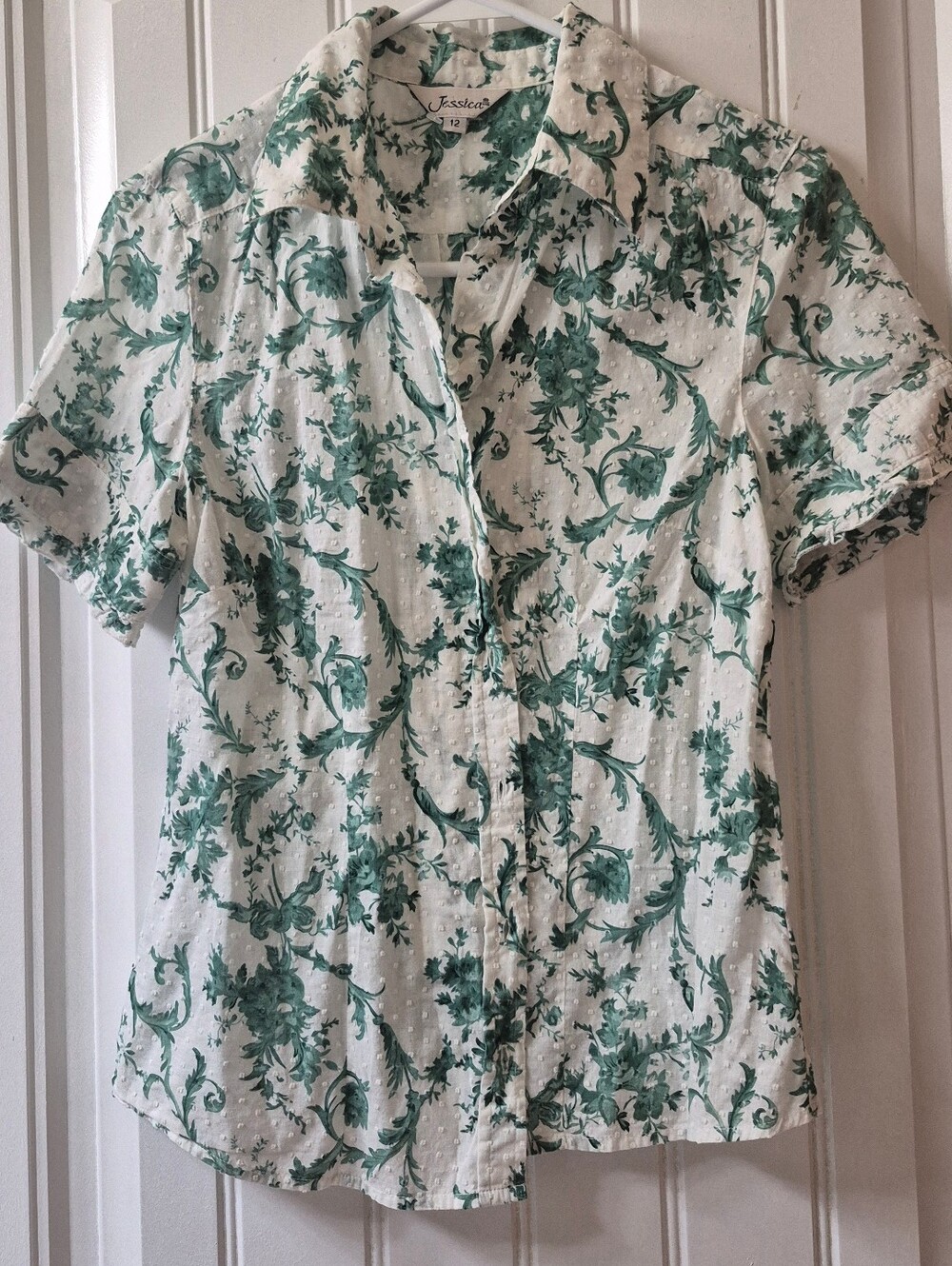 Womens Vintage Jessica Cotton Blouse Size 12